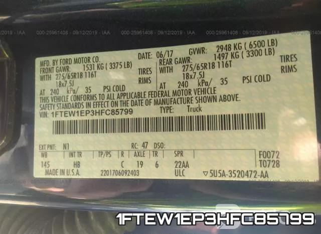 1FTEW1EP3HFC85799 фото 10