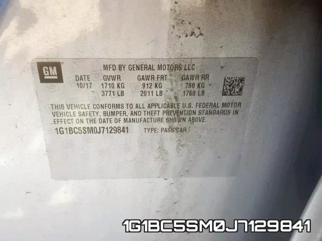 1G1BC5SM0J7129841 фото 2