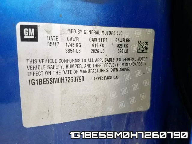 1G1BE5SM0H7260790 фото 2