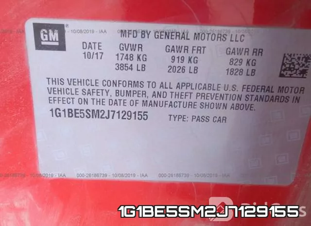 1G1BE5SM2J7129155 фото 10