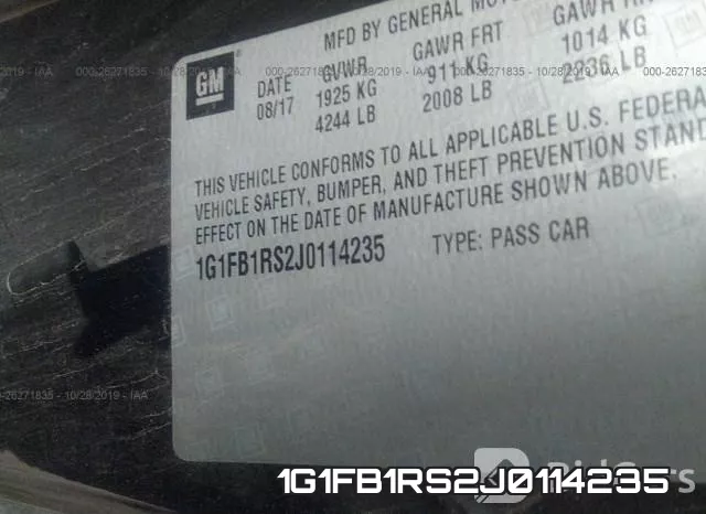 1G1FB1RS2J0114235 фото 10