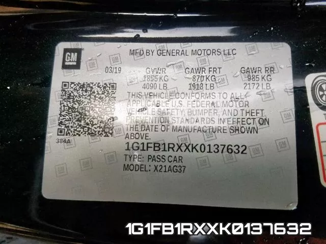 1G1FB1RXXK0137632 фото 2