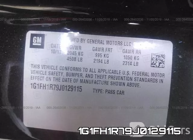1G1FH1R79J0129115 фото 10