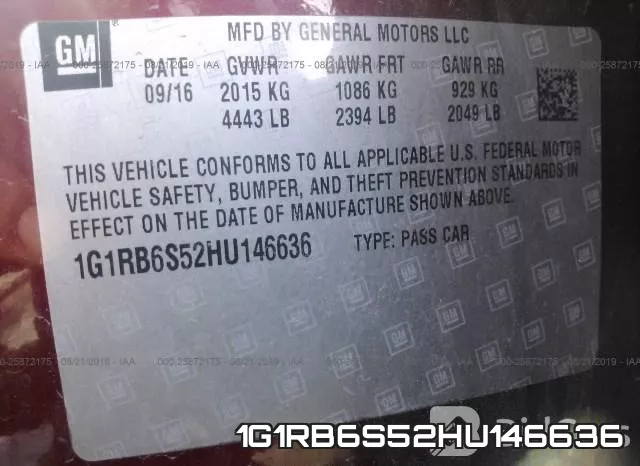 1G1RB6S52HU146636 фото 10