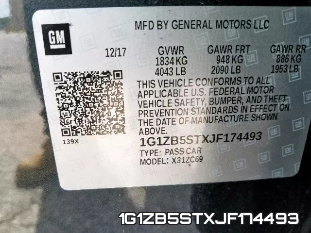 1G1ZB5STXJF174493 фото 2