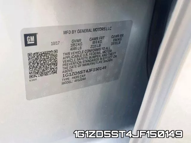 1G1ZD5ST4JF150149 фото 2