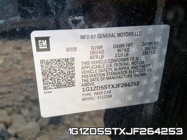 1G1ZD5STXJF264253 фото 2