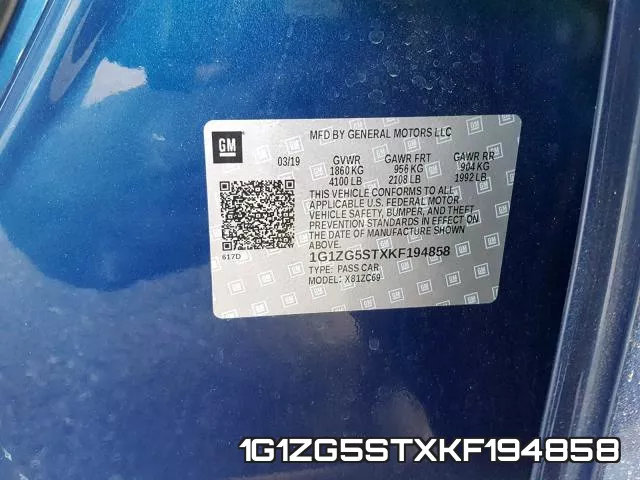 1G1ZG5STXKF194858 фото 2