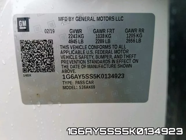 1G6AY5SS5K0134923 фото 2