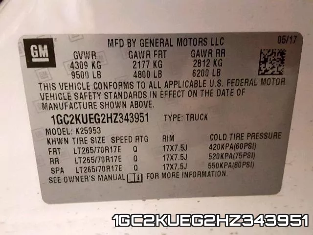 1GC2KUEG2HZ343951 фото 2