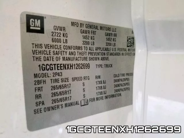 1GCGTEENXH1262699 фото 2