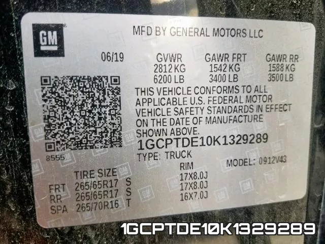 1GCPTDE10K1329289 фото 2