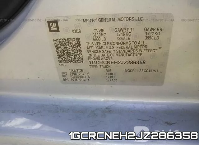 1GCRCNEH2JZ286358 фото 10