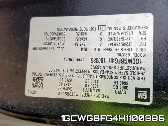 1GCWGBFG4H1100386 фото 2
