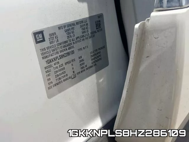 1GKKNPLS8HZ286109 фото 2
