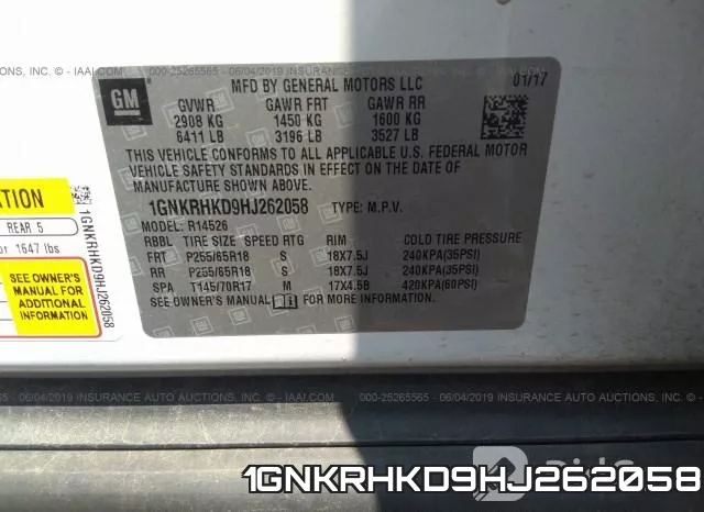 1GNKRHKD9HJ262058 фото 10