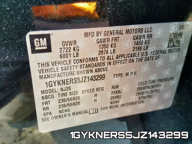 1GYKNERS5JZ143299 фото 2