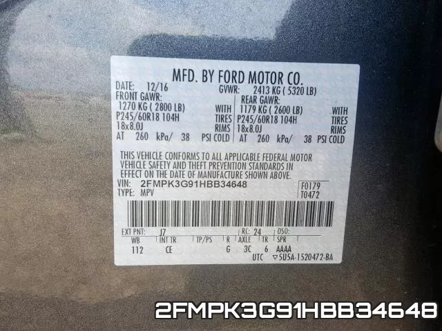 2FMPK3G91HBB34648 фото 2