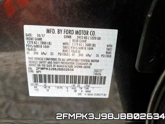 2FMPK3J98JBB02634 фото 2