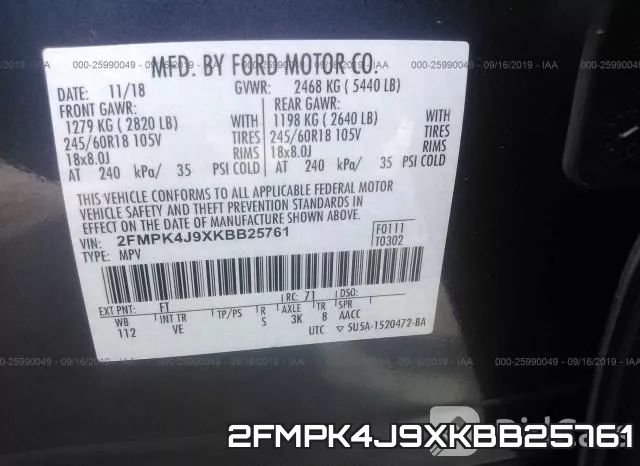 2FMPK4J9XKBB25761 фото 10