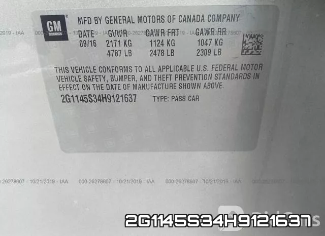 2G1145S34H9121637 фото 9