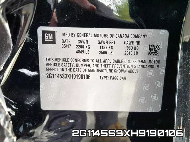 2G1145S3XH9190106 фото 2