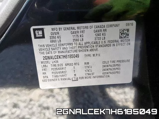 2GNALCEK7H6185049 фото 2