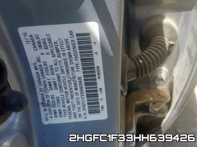 2HGFC1F33HH639426 фото 2