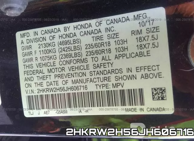 2HKRW2H56JH606716 фото 10