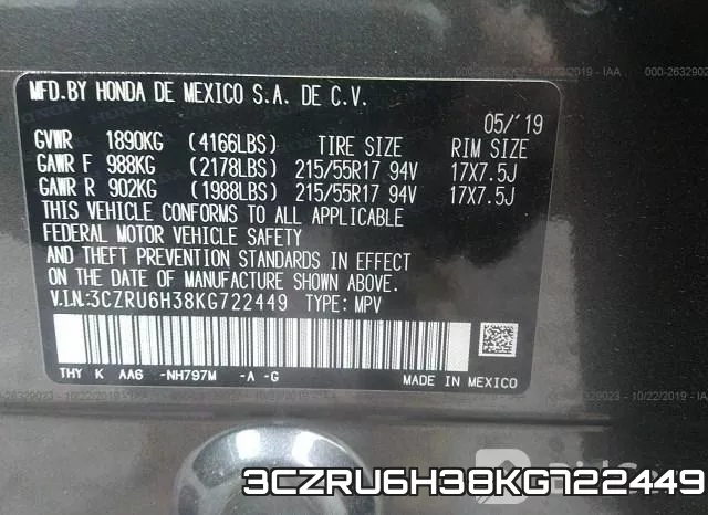 3CZRU6H38KG722449 фото 10