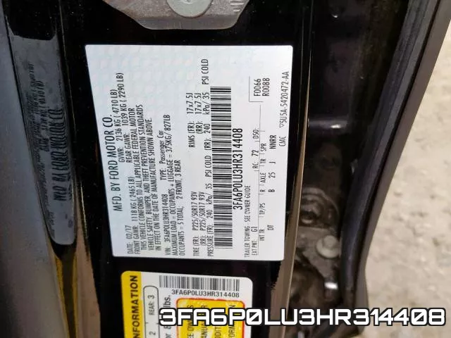 3FA6P0LU3HR314408 фото 2