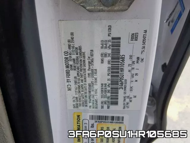 3FA6P0SU1HR105685 фото 2