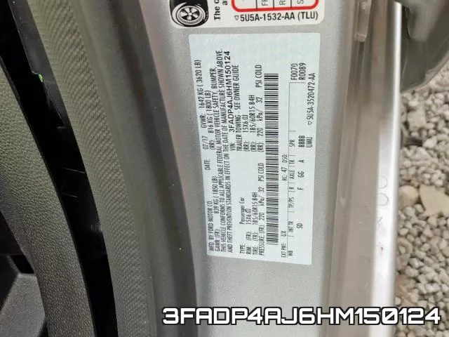 3FADP4AJ6HM150124 фото 2