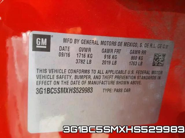 3G1BC5SMXHS529983 фото 2