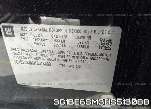 3G1BE6SM3HS513088 фото 10