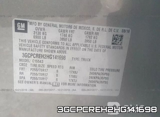 3GCPCREH2HG141698 фото 10