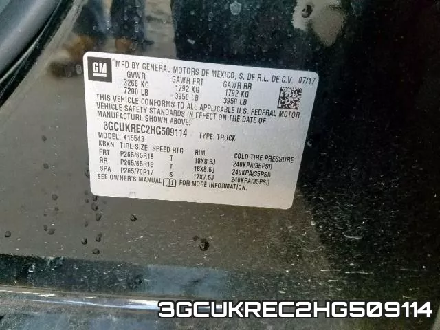 3GCUKREC2HG509114 фото 2
