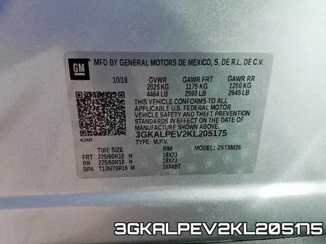3GKALPEV2KL205175 фото 2