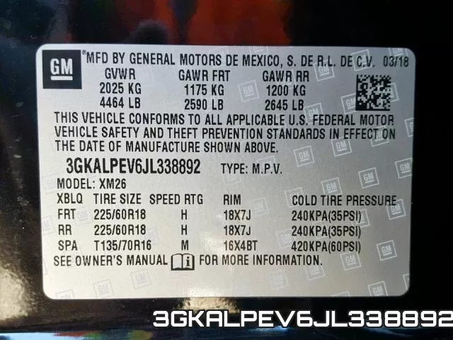 3GKALPEV6JL338892 фото 2