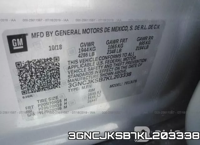 3GNCJKSB7KL203338 фото 10