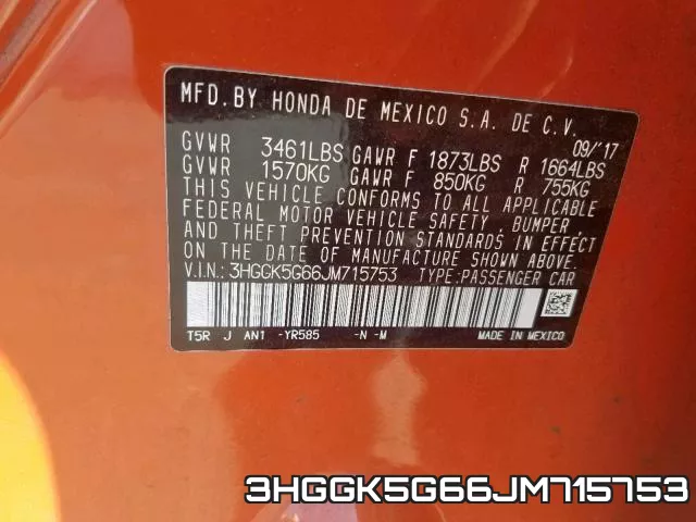 3HGGK5G66JM715753 фото 2