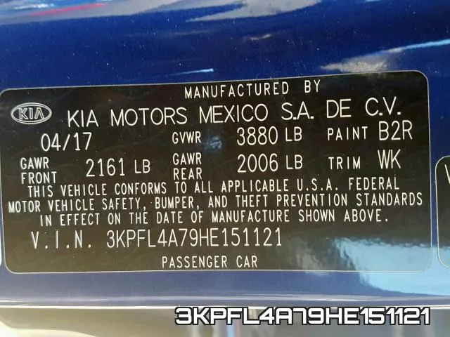 3KPFL4A79HE151121 фото 2