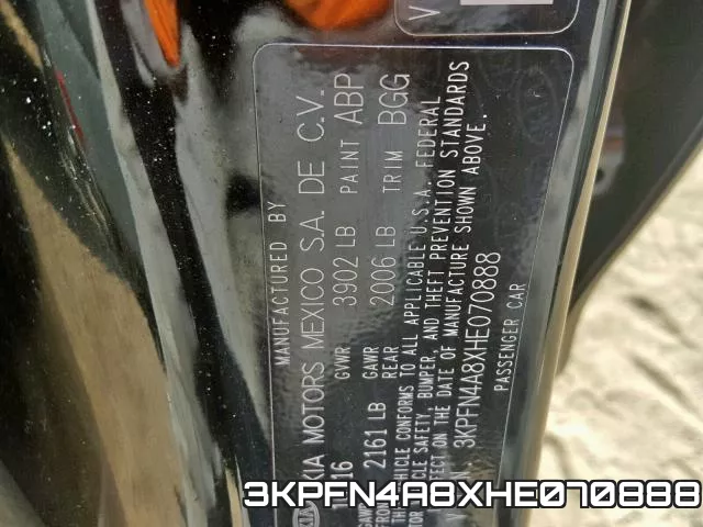 3KPFN4A8XHE070888 фото 2