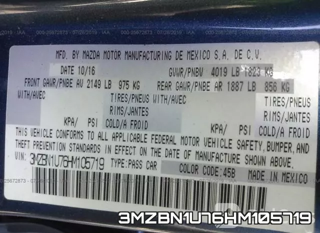 3MZBN1U76HM105719 фото 10