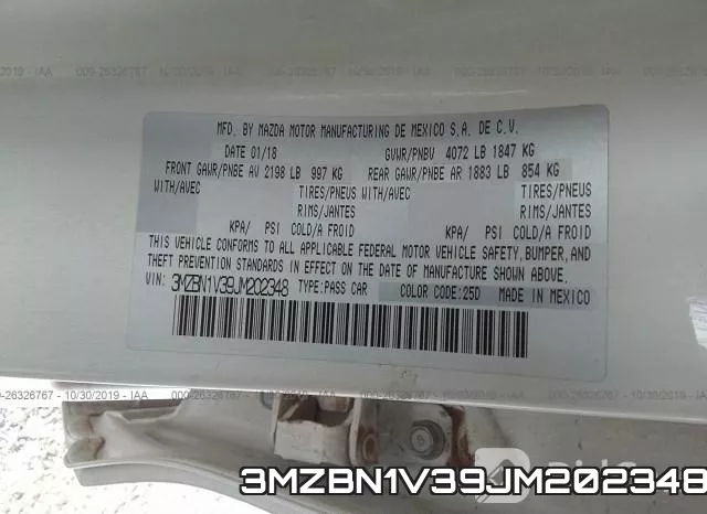 3MZBN1V39JM202348 фото 10