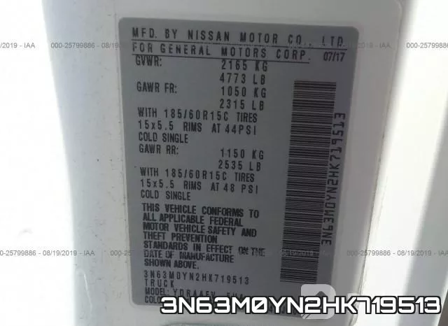 3N63M0YN2HK719513 фото 10