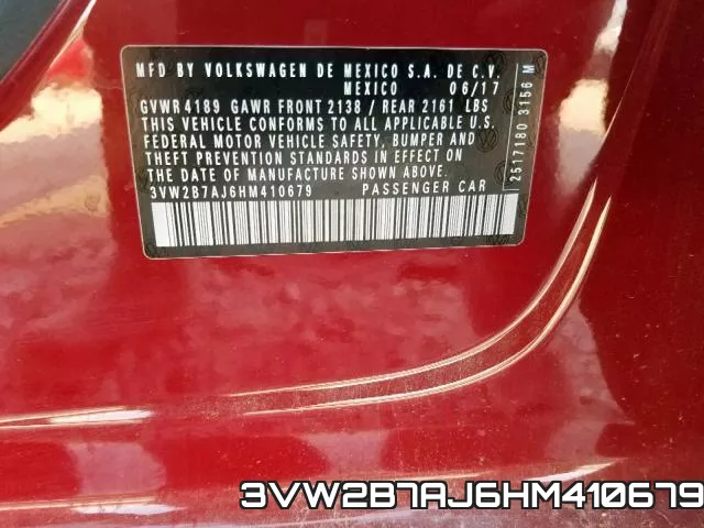 3VW2B7AJ6HM410679 фото 2