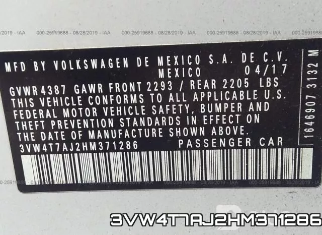3VW4T7AJ2HM371286 фото 10