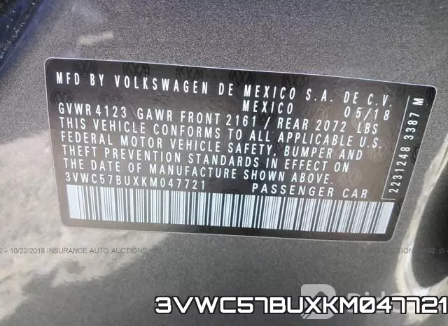 3VWC57BUXKM047721 фото 10