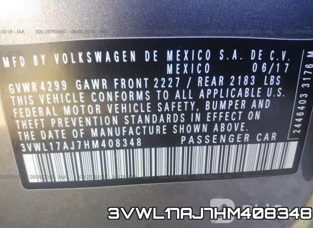 3VWL17AJ7HM408348 фото 10